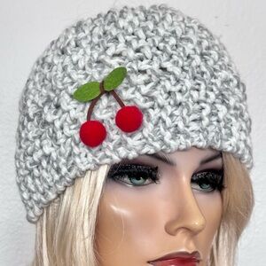 Hand Knits 2 Love Headband Bandana Headwrap Ombré Cherries Resigner Fun Fashion